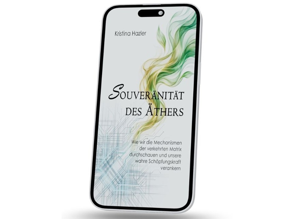 Cover von "Souveränität des Äthers" von Kristina Hazler, zeigt abstrakte Muster.