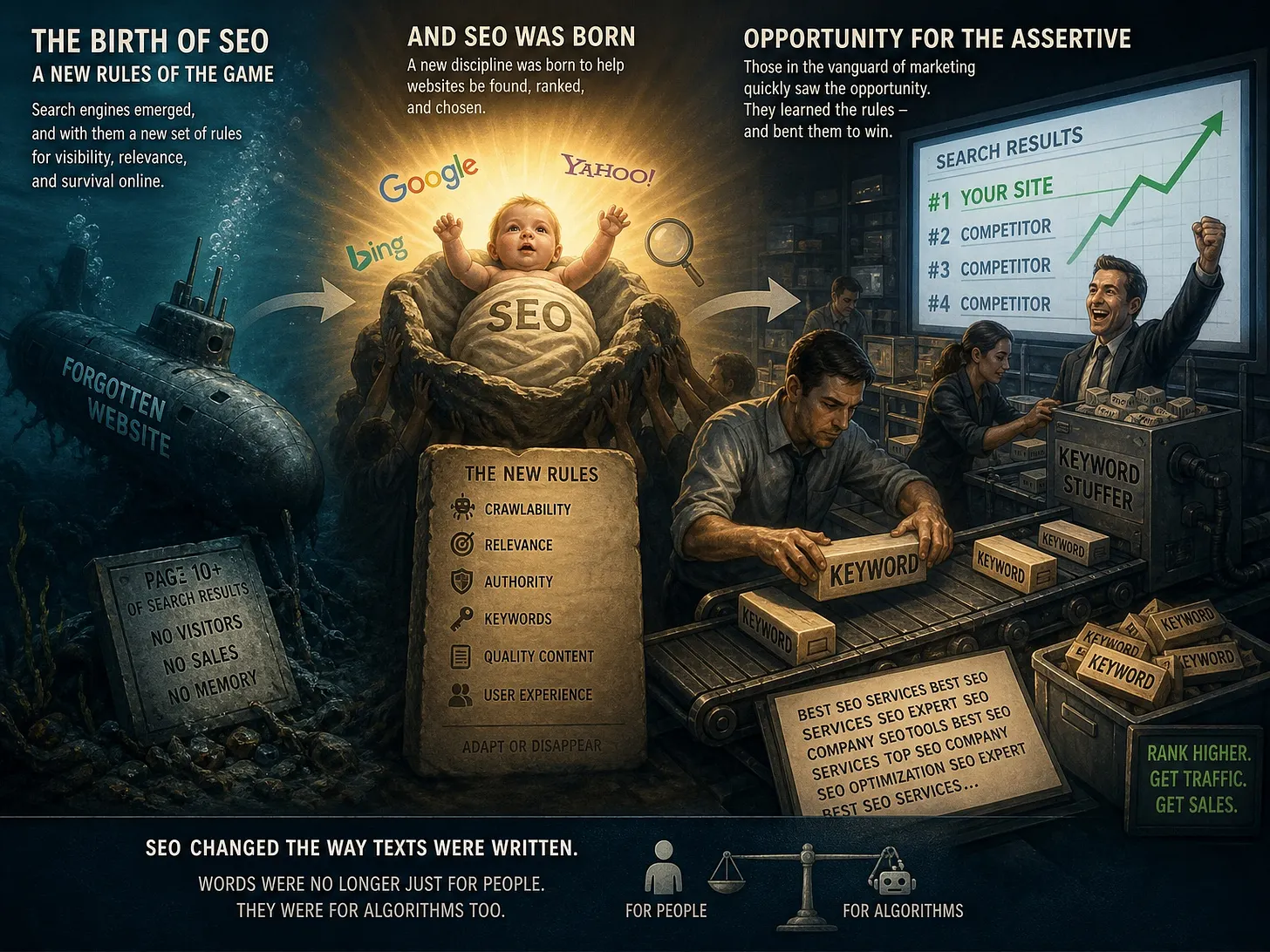 SEO: Von der Geburt eines Algorithmus zur Dominanz im Marketing