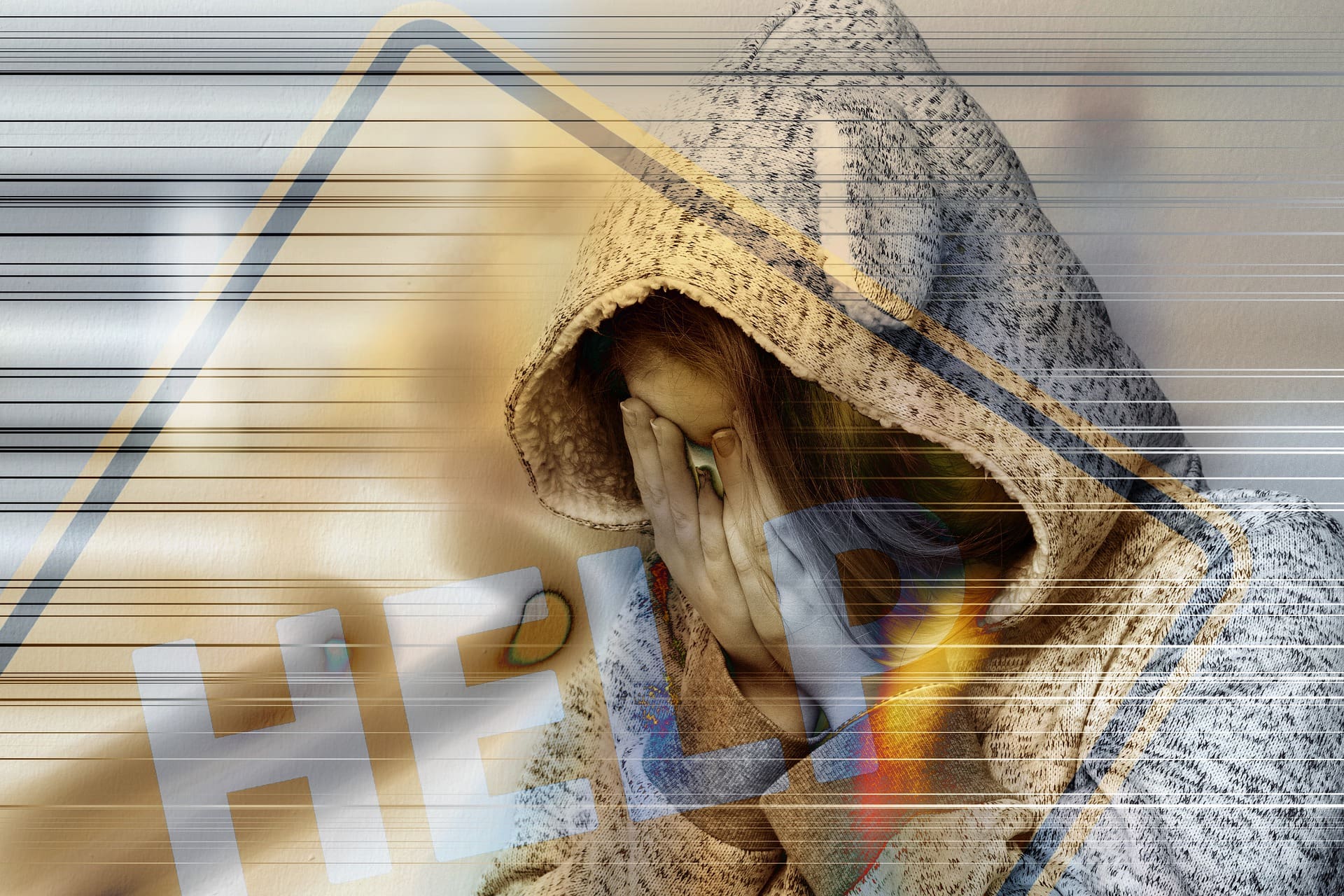 Figur hilft anderer aus Loch